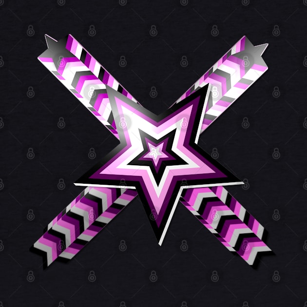 Star Design - pink, black, purple, white by emyzingdesignz